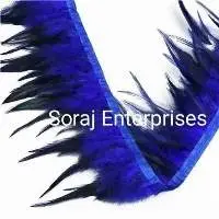 Long- Netural Pointed Feathers Lace Blue