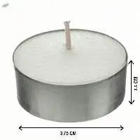 Big Tea Light Candle Non Scented White