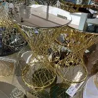 Metal Nesting Table, Center Table, Basket Design