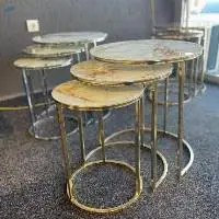 Metal Nesting Table, Center Table, C Design