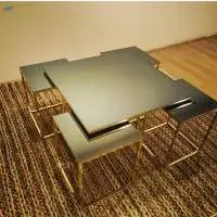 Metal Nesting Table, Center Table, Pizza Design