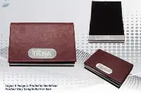 Leather Steel Card Holder