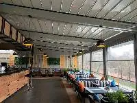 Outdoor Retractable Double Glass Tempered Window