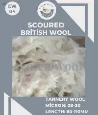 Scoured British Tannery Wool