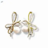 Ladies Beautiful Bow Stud Earrings