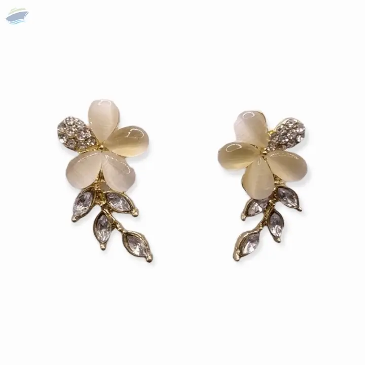 Ladies Flower Shaped Drop Earrings
