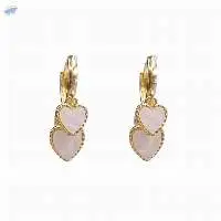 Ladies Heart Shaped Drop Earrings