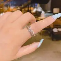 Stylish Beautiful Crystal Adjustable Ring