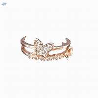 Beautiful Crystal Butterfly Adjustable Ring