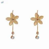Ladies Flower Shape Dangle Drop Earrings