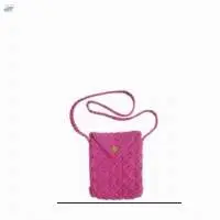 Macrame Pipeing Handicraft Mobile Pouch /  Purse