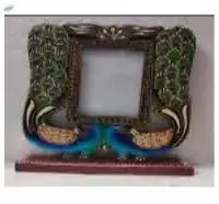 Wooden Dancing Peacock Photo Frame