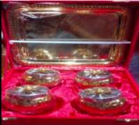 Metal Serving Tray With Bowl (container )
