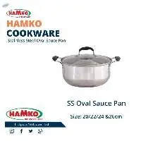 Stainless Steel Oval Sauce Pan 20 cm