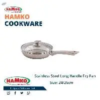 Long Handle Stainless Steel Fry Pan 24 cm