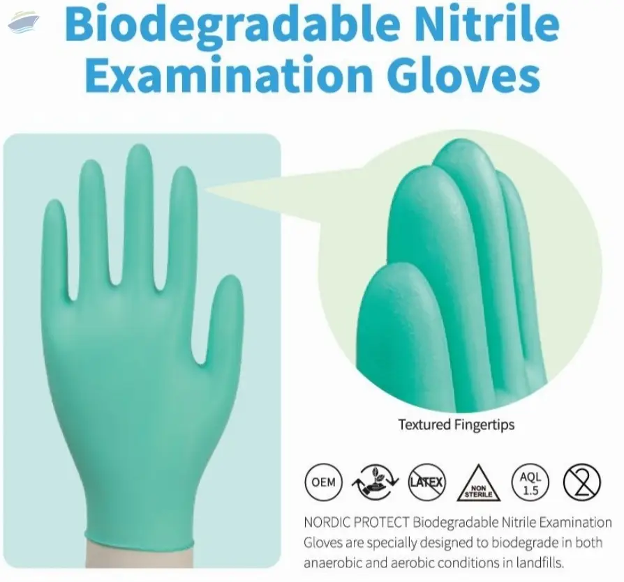 Biodegradable Nitrile Examination Gloves