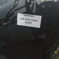 Cow Dyed Crust Black Leather