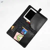 Felt Organizer-Pu Leather Details Laptop Sleeve