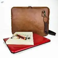 Leather 13-14 inch Laptop Bag With Strap