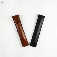 Unisex Personalized Leather Apple Pencil Case