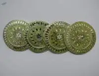 Glitter Resin Coaster Green