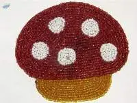 Mushroom Glass beaded Coaster