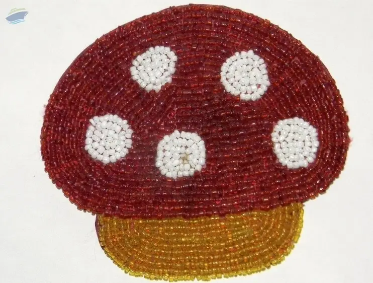 Mushroom Glass beaded Coaster