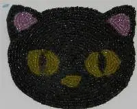 Cat Glass Beaded Coaster