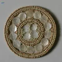Wood & MOP beaded Coaster
