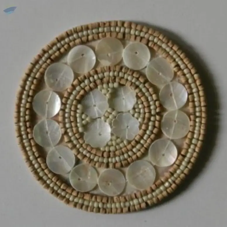 Wood & MOP beaded Coaster