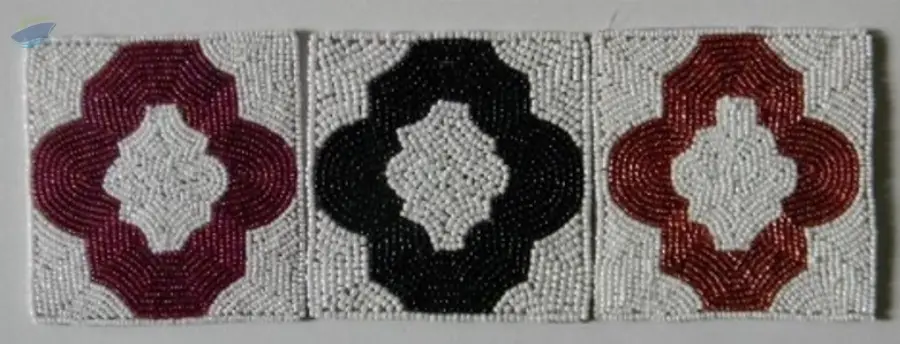 TAJ Window Cut Beaded Coaster