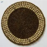 Wooden Glass Beaded Coaster