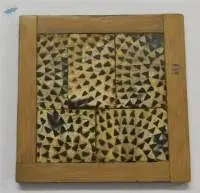 Abstract Mandala bamboo wooden Coaster