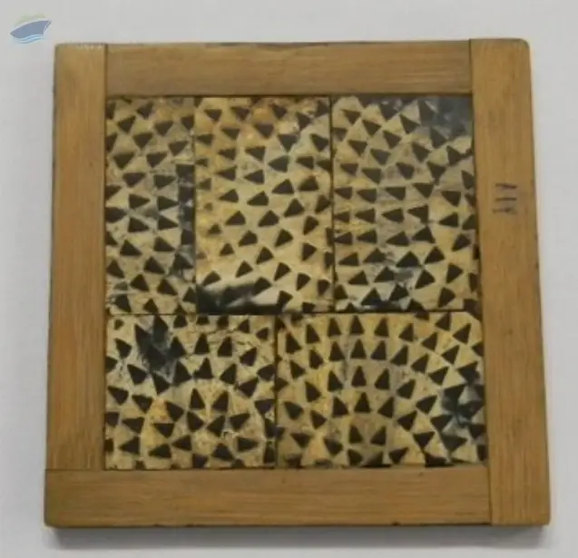 Abstract Mandala bamboo wooden Coaster