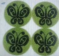 Butterfly Glass Beaded Coaster