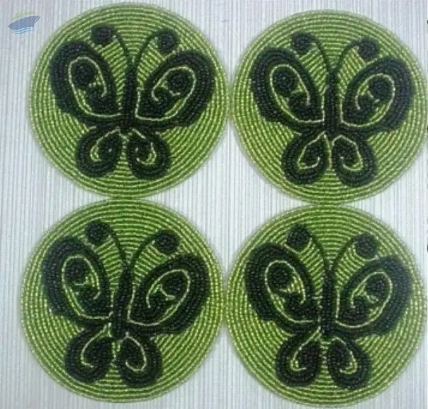 Butterfly Glass Beaded Coaster