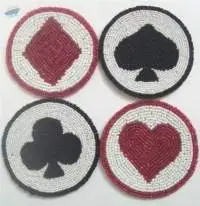 Casino Glass Beaded Coaster