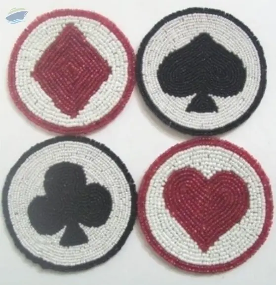 Casino Glass Beaded Coaster