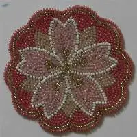 Cherry Blossom Glass Beaded Coaster