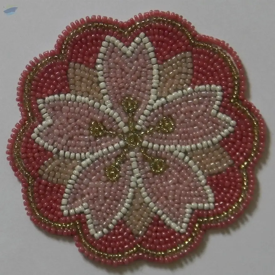Cherry Blossom Glass Beaded Coaster