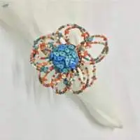 Bead Wire Flower Napkin Ring