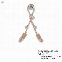 Cotton Rope And Coffee Wood Toy Tug For Dogs