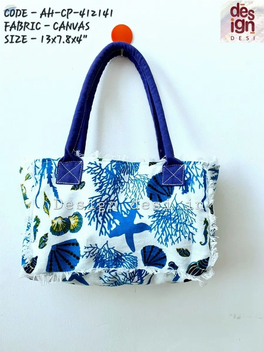 Printed Canvas Beach Bags
