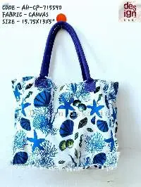 Printed Canvas Beach Bags