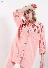 Women's Linen Pants And Shirt Set