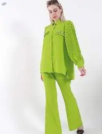Women's Linen Pants And Shirt Set