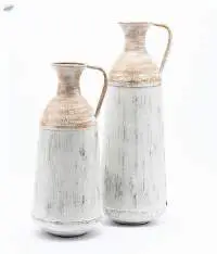 White Distressed Vases