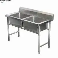 Double SS Sink Table