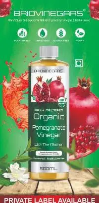 Organic Pomegranate Vinegar With Mother