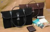 Travel Bag In Suede Leather